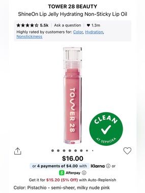 Tower 28 ShineOn Lip Jelly Hydrating Lip Oil